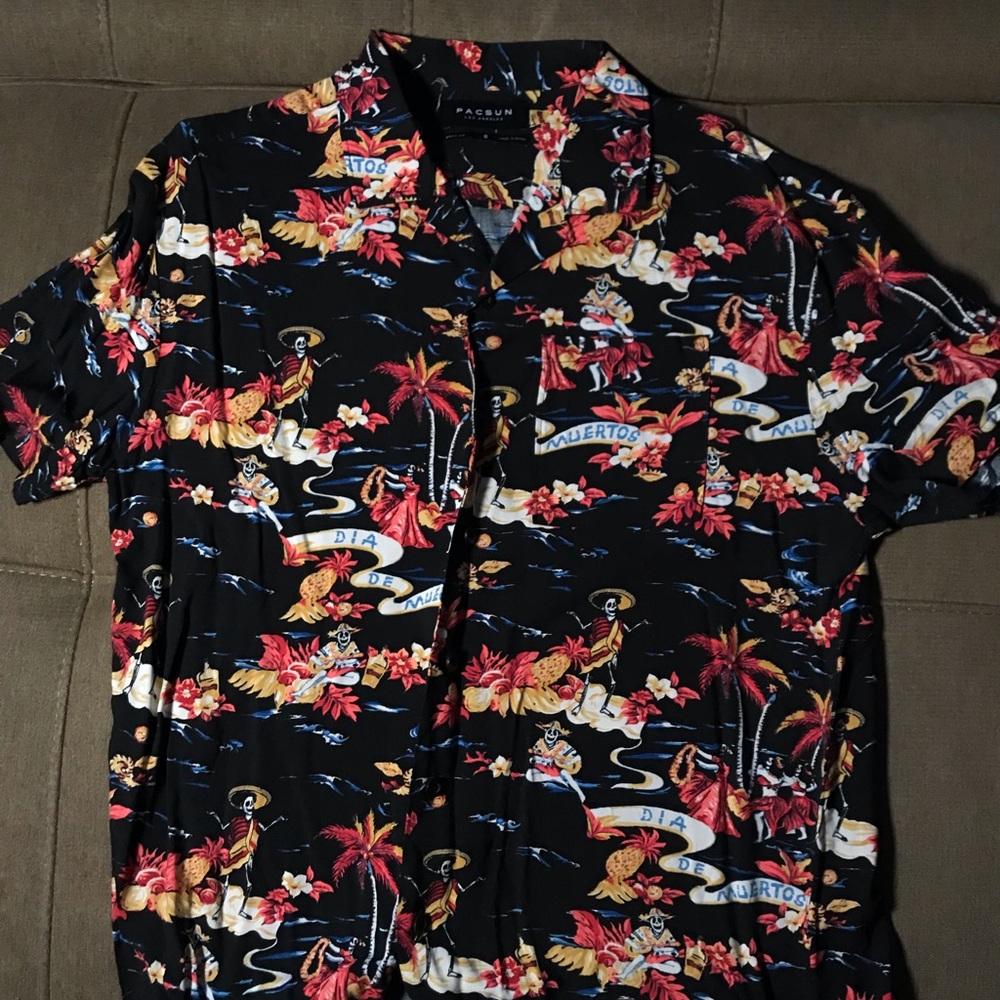 PacSun “Dia de Muertos” Button Down